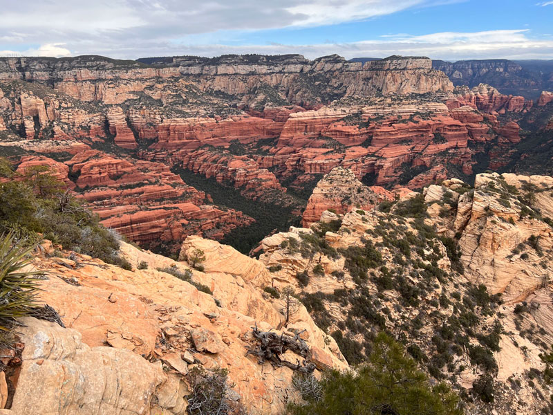 Overlook of Grizzly Canyon in the Red Rock Secret Mountain Wilderness Sedona