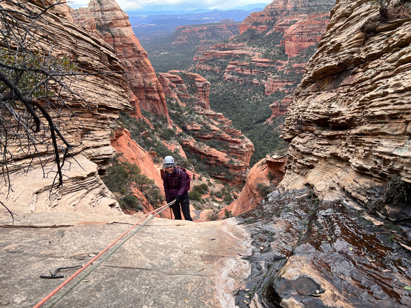 Rappel two in Grizzly Canyon