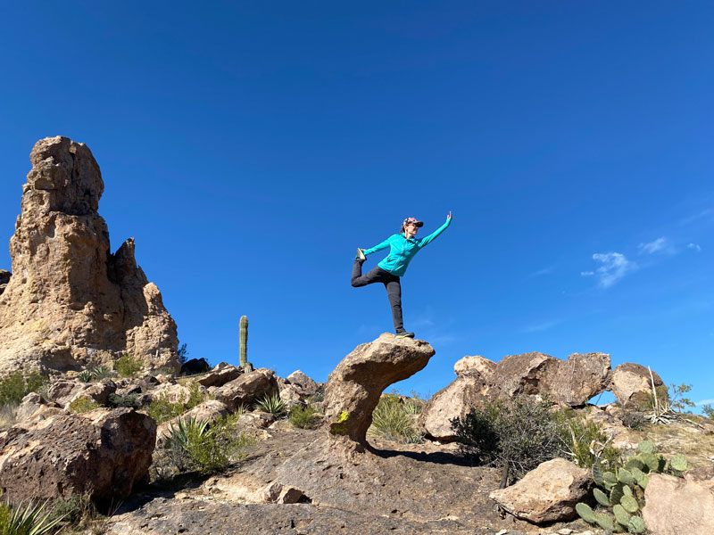 "Nessy" rock formation along trail to Robbers Roost