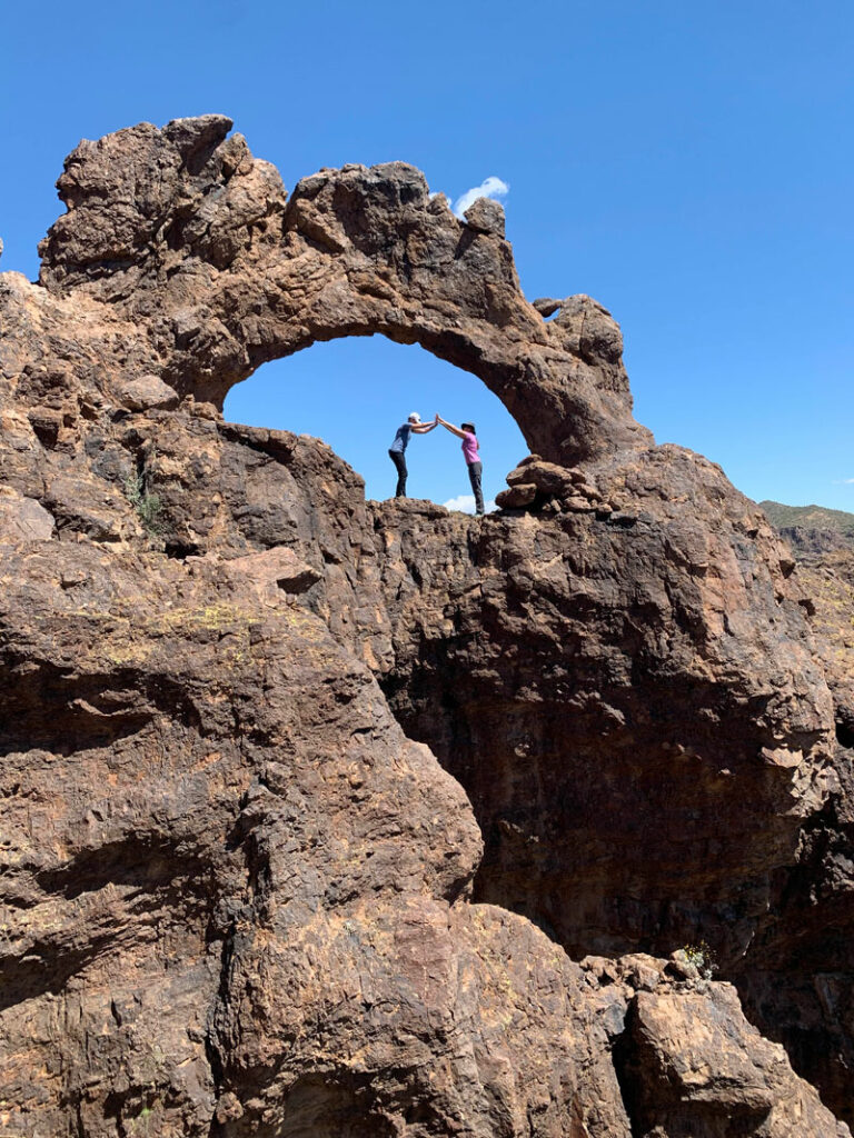 The largest arch of the Triple Arches