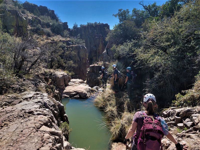 Approach hike to Phog Canyon, Sierra Anchas