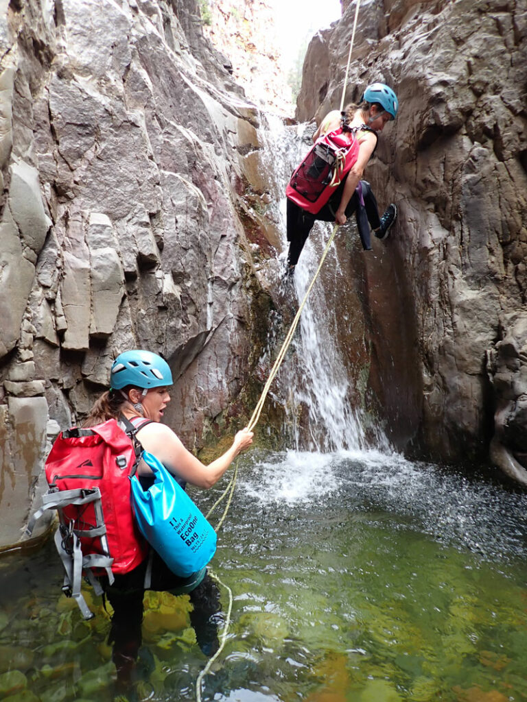 Rappel one in Parker Canyon