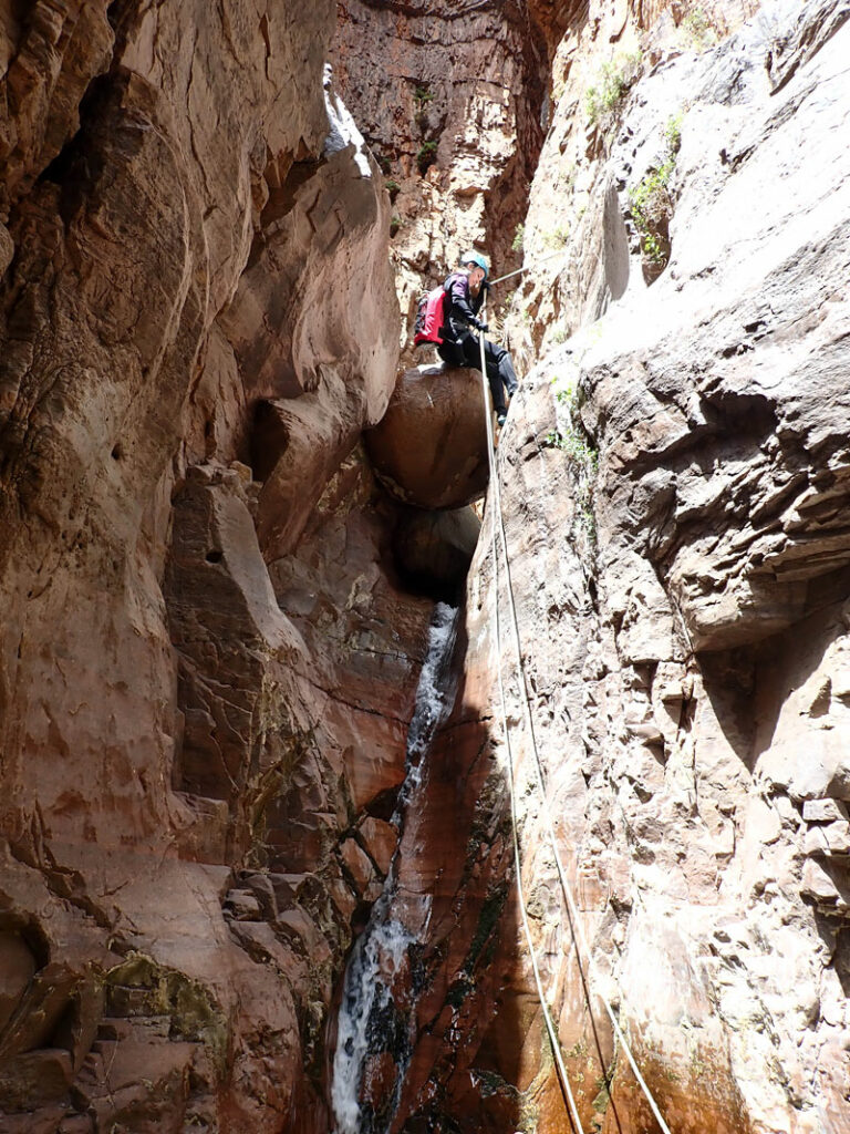 Rappel two in Parker Canyon