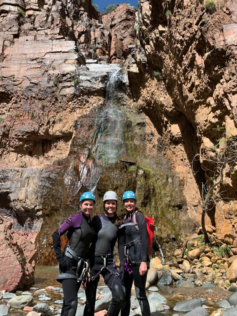 Rappel five in Parker Canyon