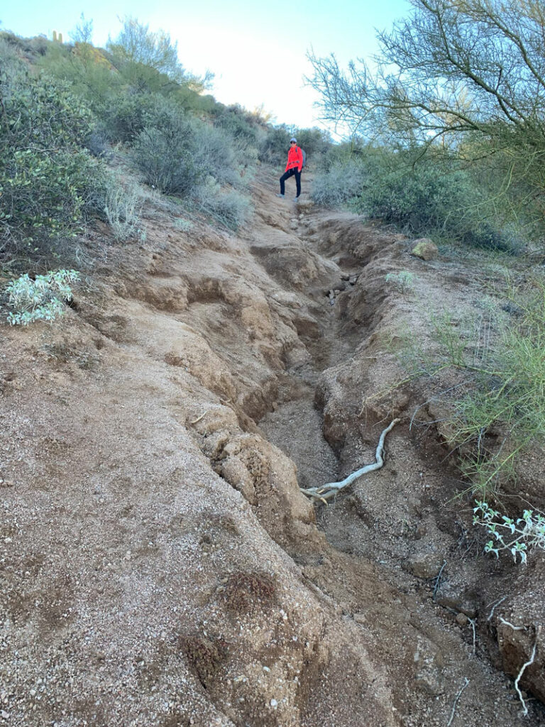 Erosion on Pass Mountain Ridgeline Trail