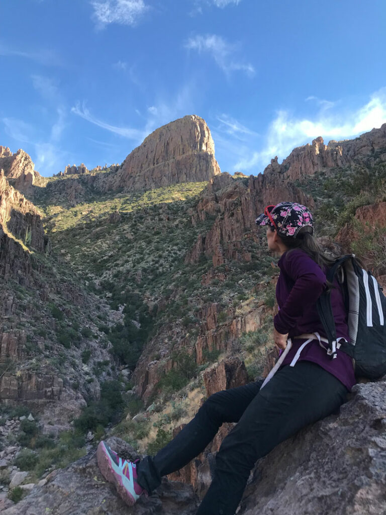 Looking at Flatiron from Siphon Draw Trail