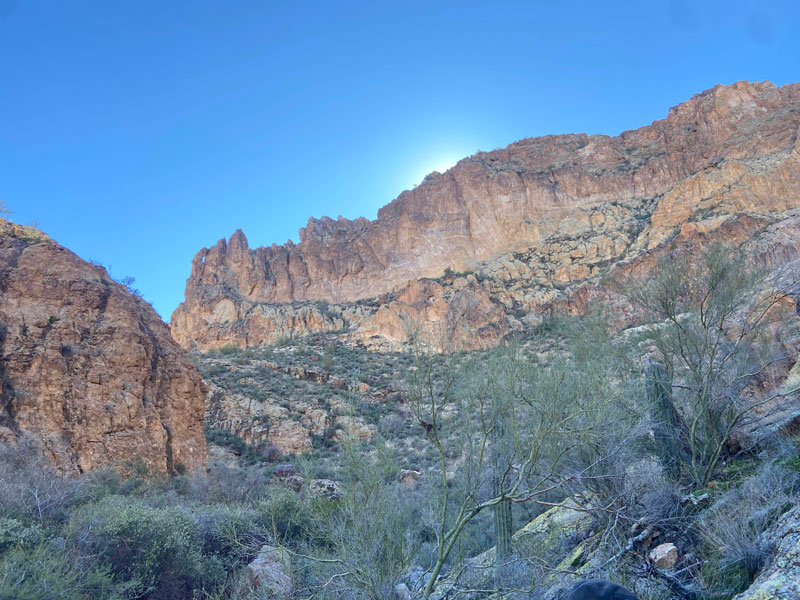 A small arch in Rhyodacite Canyon