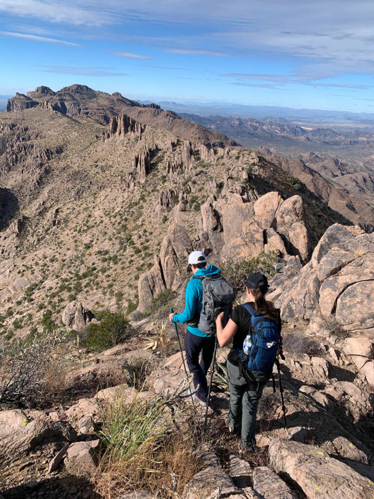 A view of the Superstition Ridgeline Trail