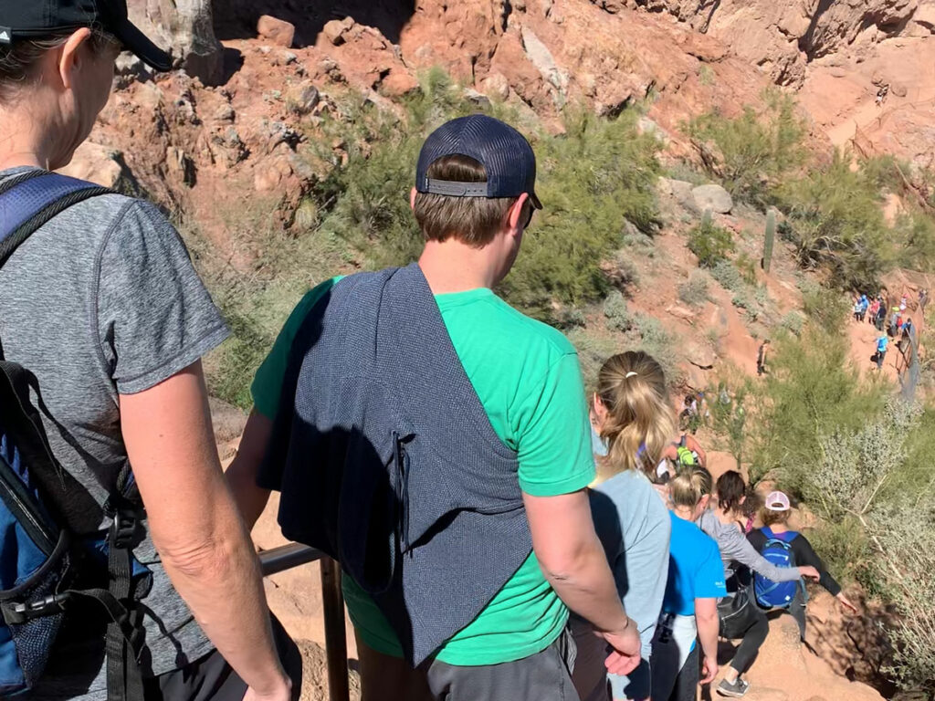 Crowds on Camelback Mountain