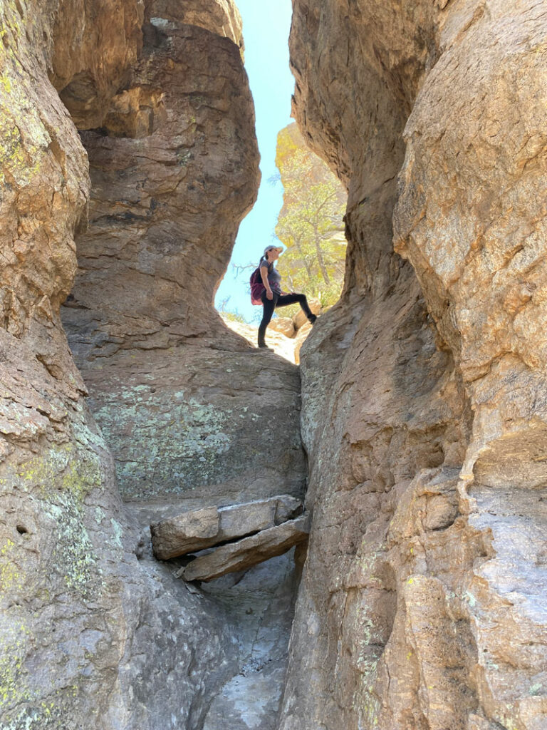 Exploring Echo Canyon hoodoos