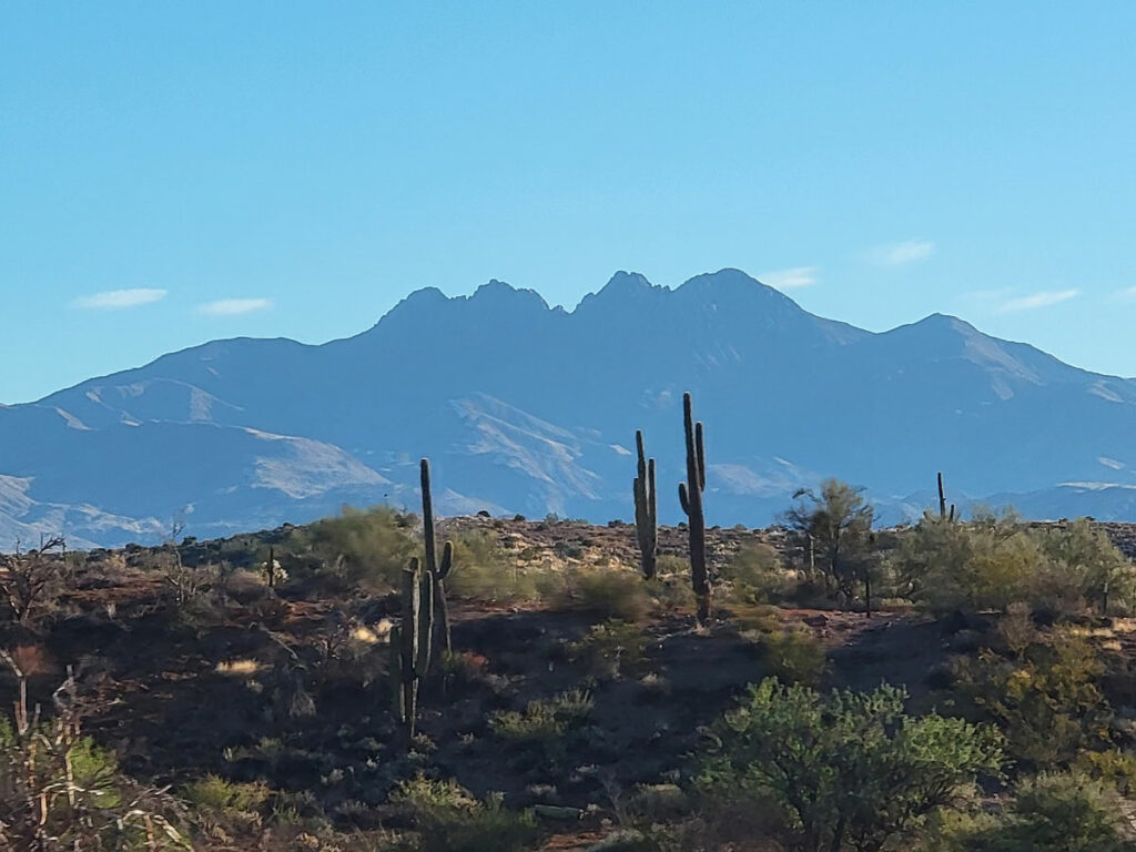 Brown's Peak and the other peaks of Four Peaks in Tonto National Forest