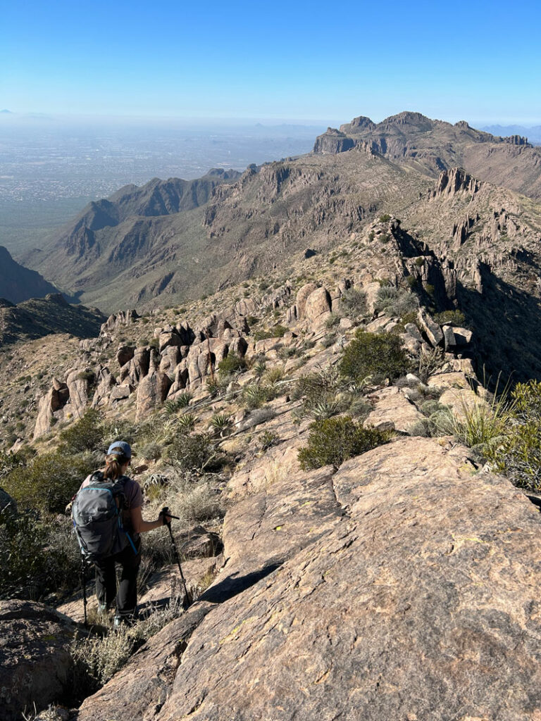 Hiking along the Superstition Ridgeline Trail