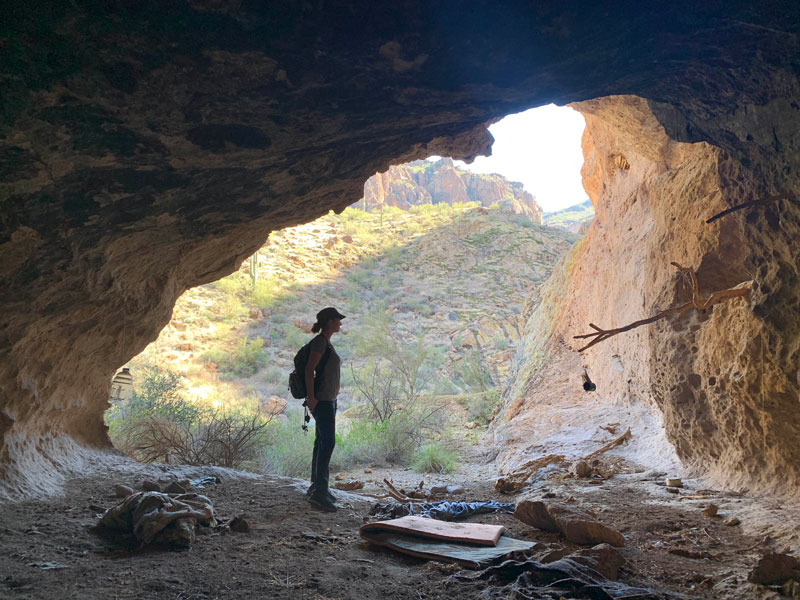 A cave in Rhyodacite Canyon