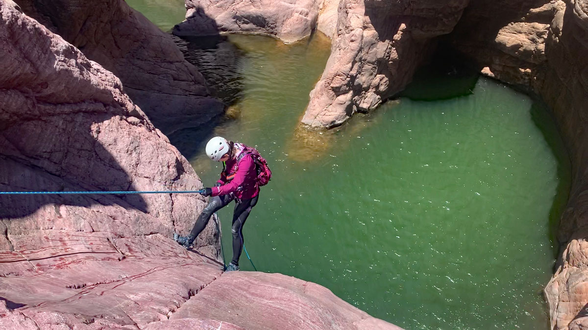 Christopher Creek Gorge Rappel 3