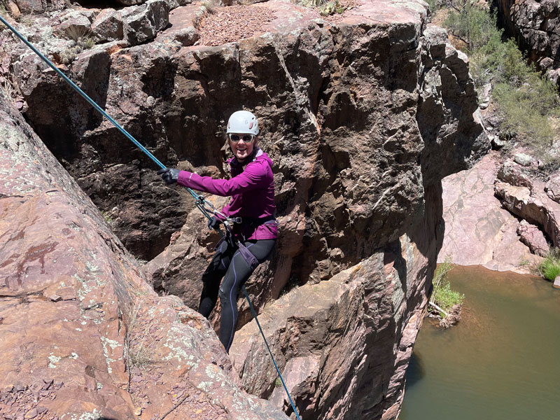 Rappel 2 in Christopher Creek Gorge