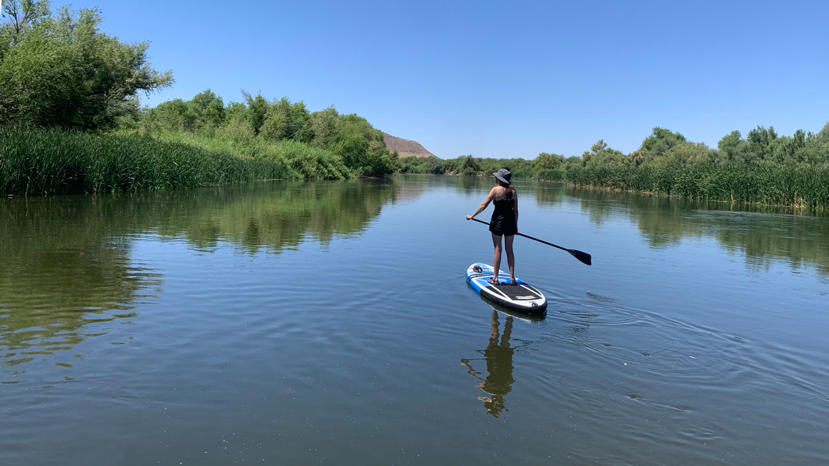 Paddleboarder on the Lower Salt River