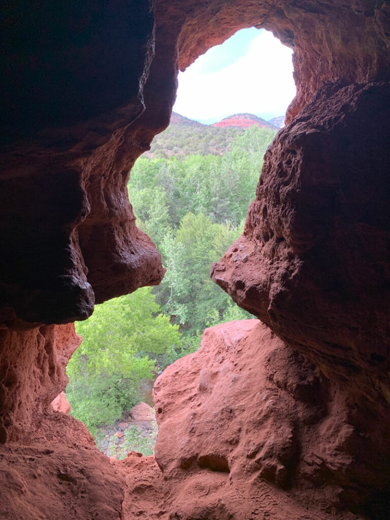 A window in Raven Caves
