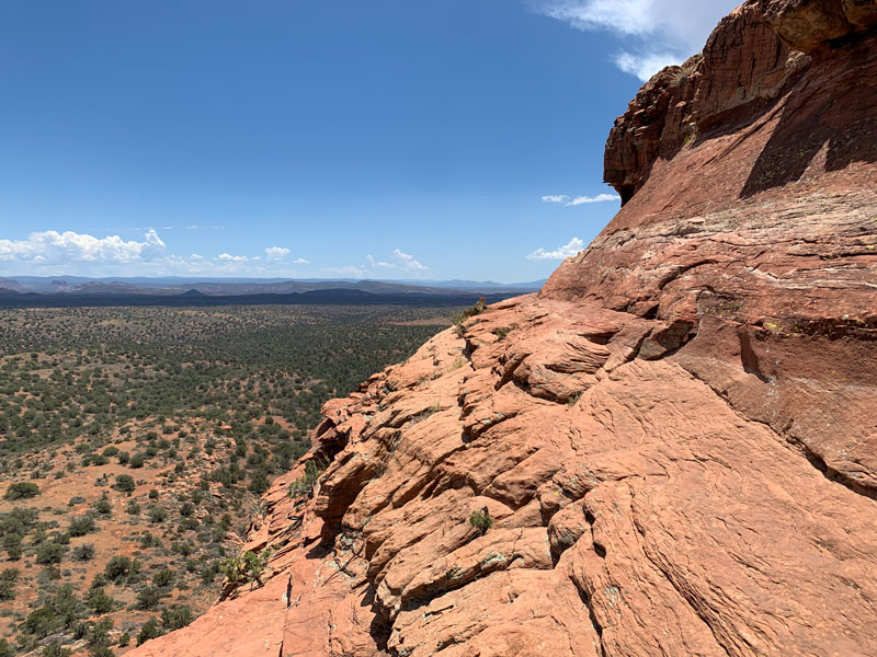 The sketchy spot on Robbers Roost Trail