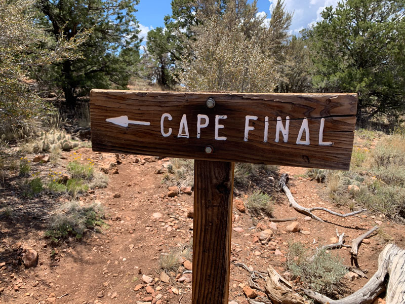Cape Final trail sign
