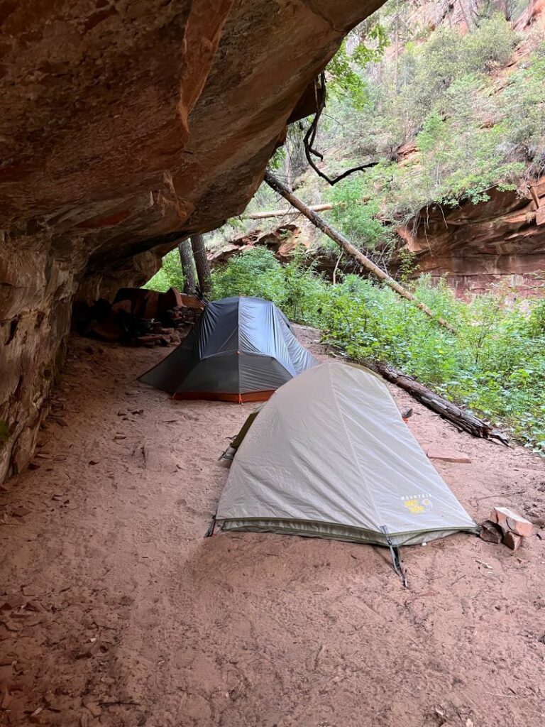 Camping spot in West Fork of Oak Creek