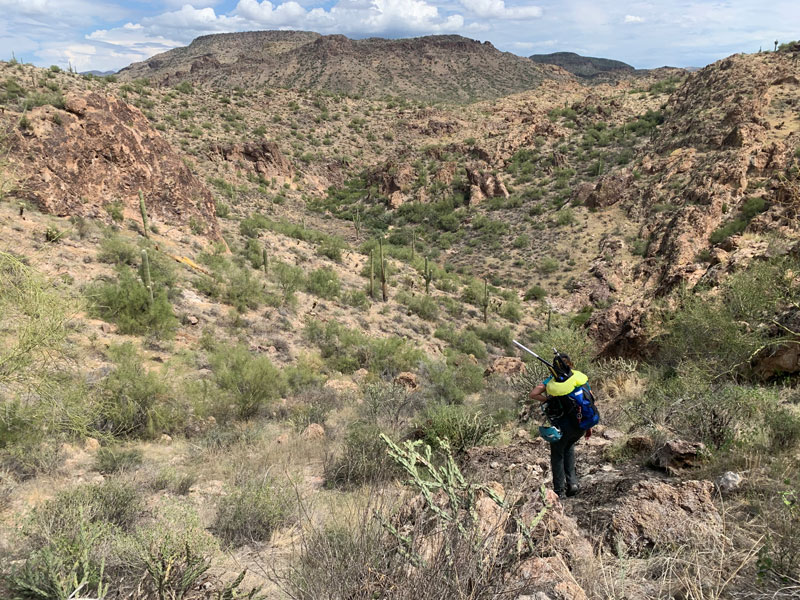 Hike into the Splash Down Canyon drainage