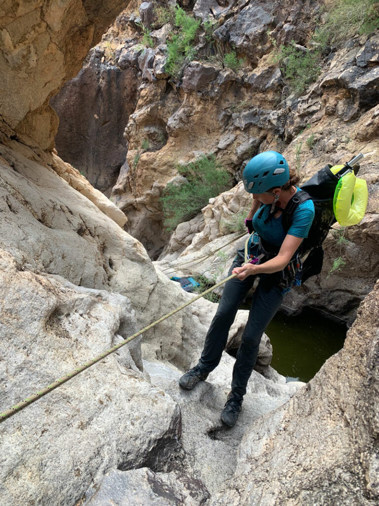 Rappel 3 at Splash Down Canyon