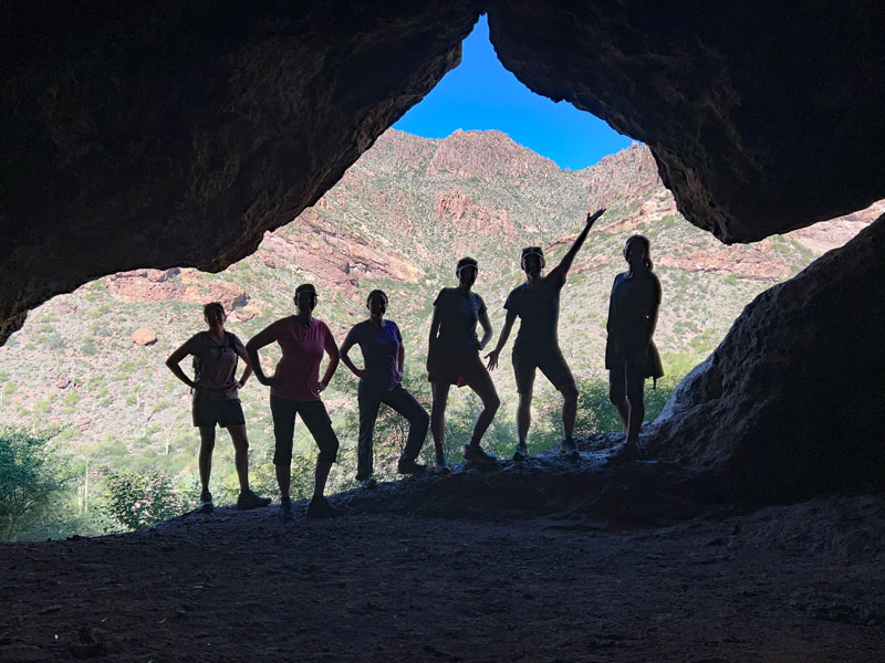 View from inside Shaka Cave Superstition Wilderness