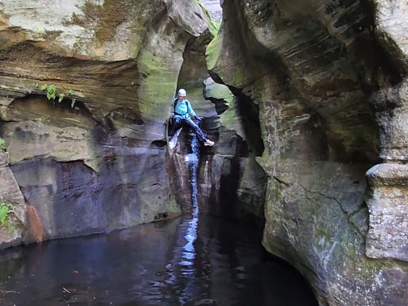 Rappel 3 or optional slide at Sundance Canyon