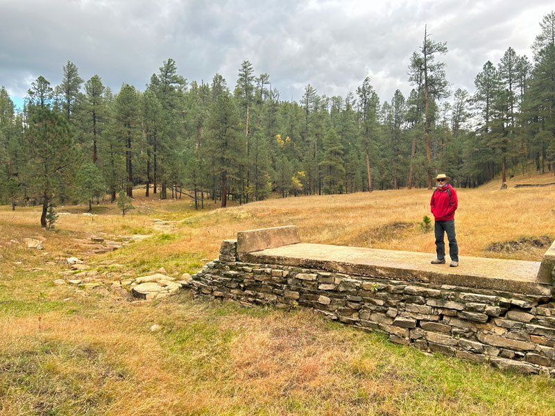 Remnants of a road in Clover Creek Canyon