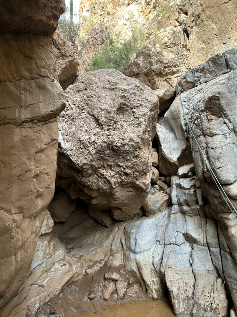Rappel 5 of El Capitan Canyon Arizona