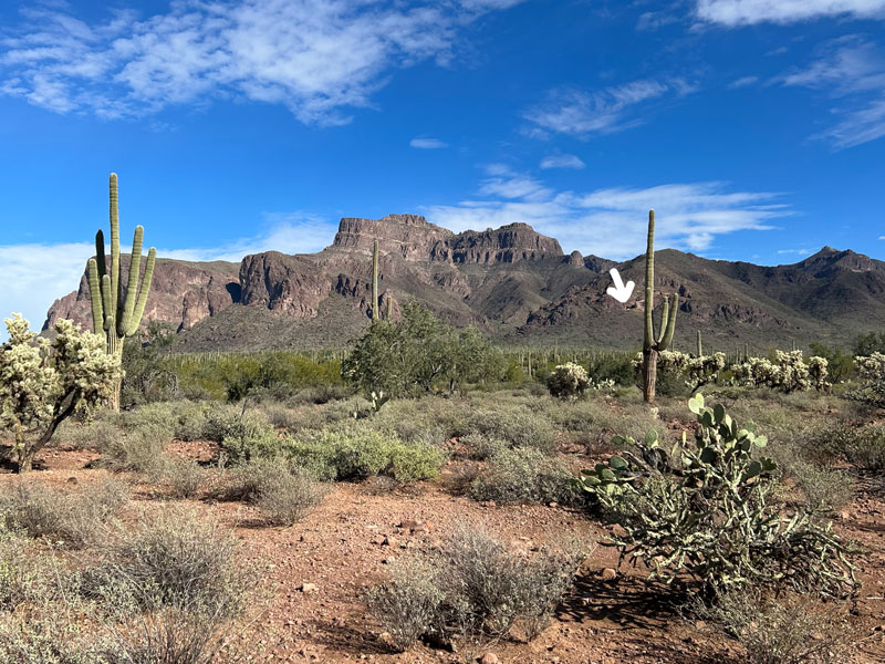 Superstition Mountains and Broadway Cave