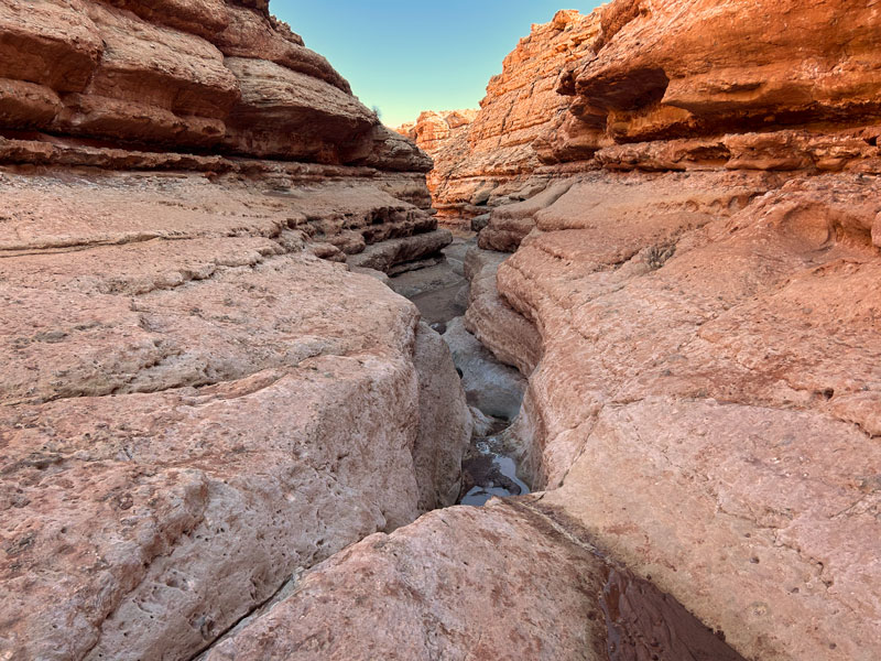 The rock shelves of Cathedral Wash