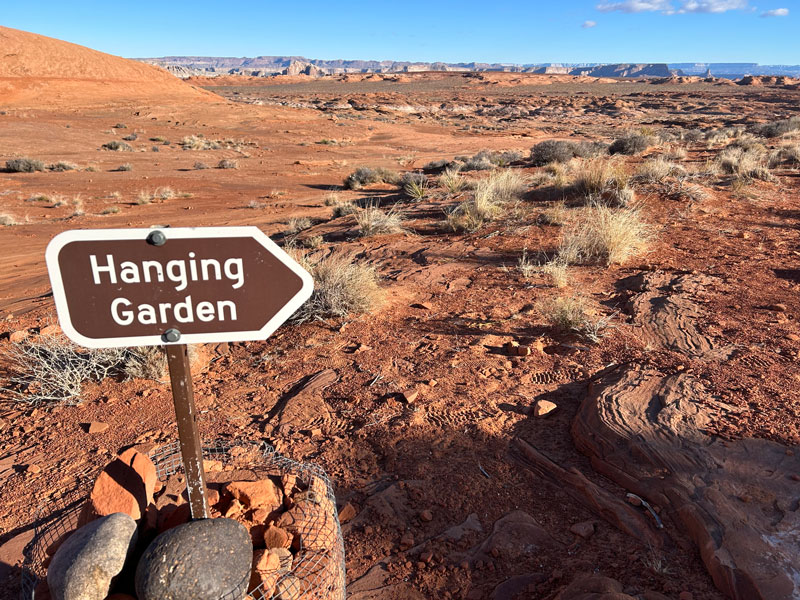 Sign for Hanging Gardens