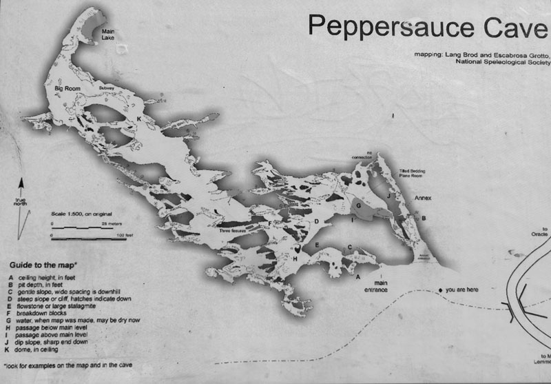Peppersauce Cave Map