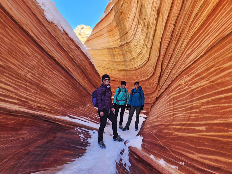 Narrow corridor at The Wave Coyote Buttes North Vermilion Cliffs