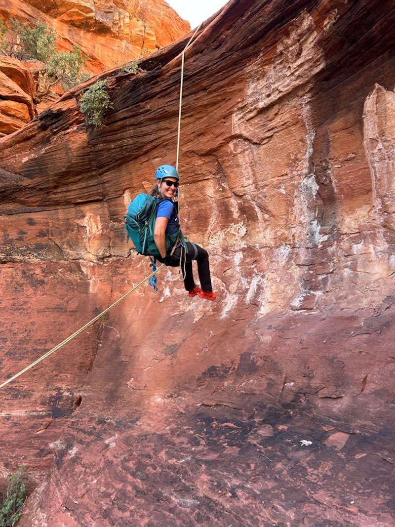 Rappel 6 of Dillinger Canyon in Sedona