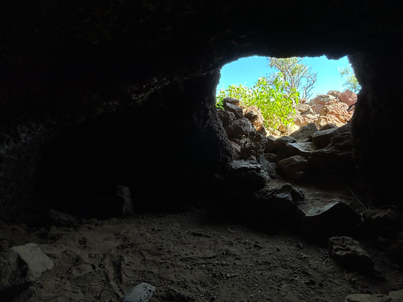 Inside one of the caves on Old Caves Trail
