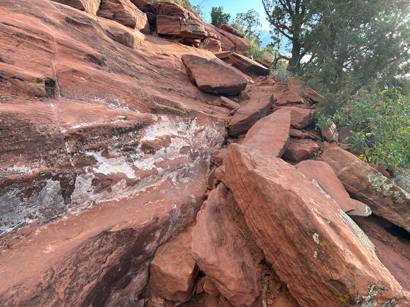 Rocky section of Doe Mountain Trail