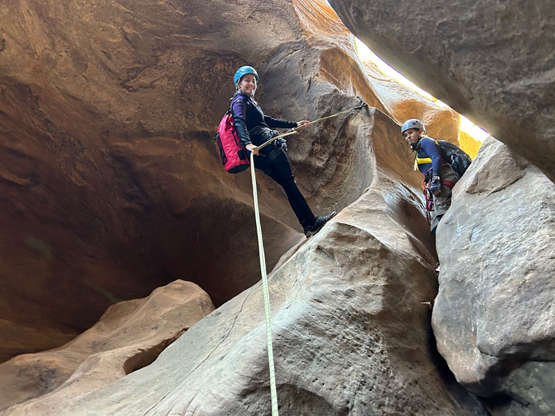 Pine Creek Canyon rappel 3