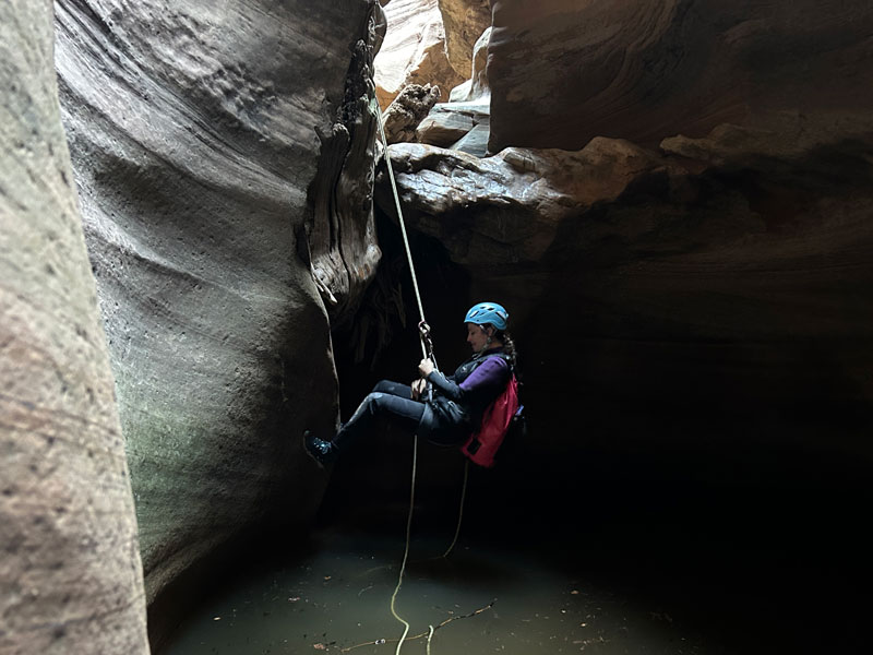 Pine Creek Canyon rappel 4