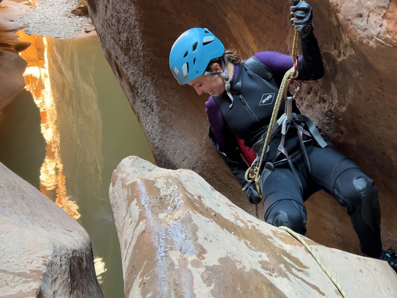 Pine Creek Canyon rappel 6