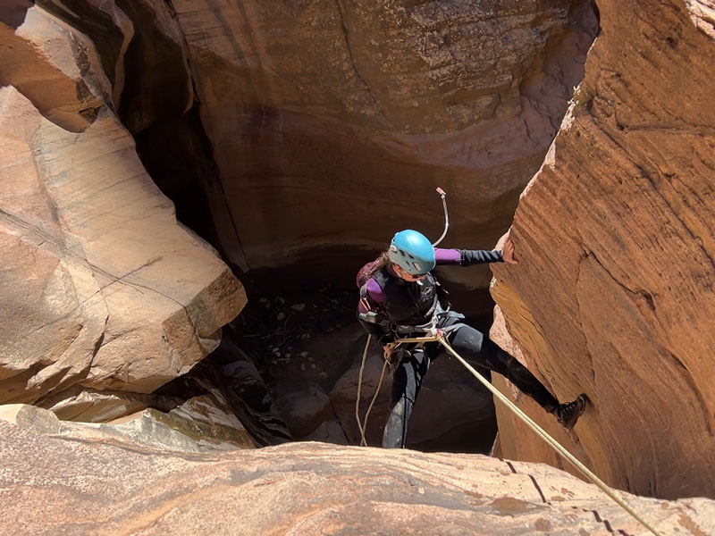 Pine Creek Canyon rappel 7