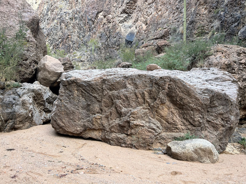 An obstacle in Kaiser Canyon, Arizona