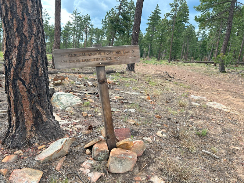 Sign for General Crook Trail