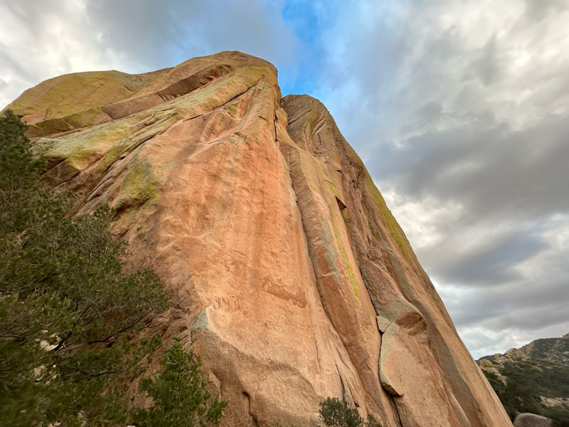 View from the base of Rockfellow Dome in Arizona