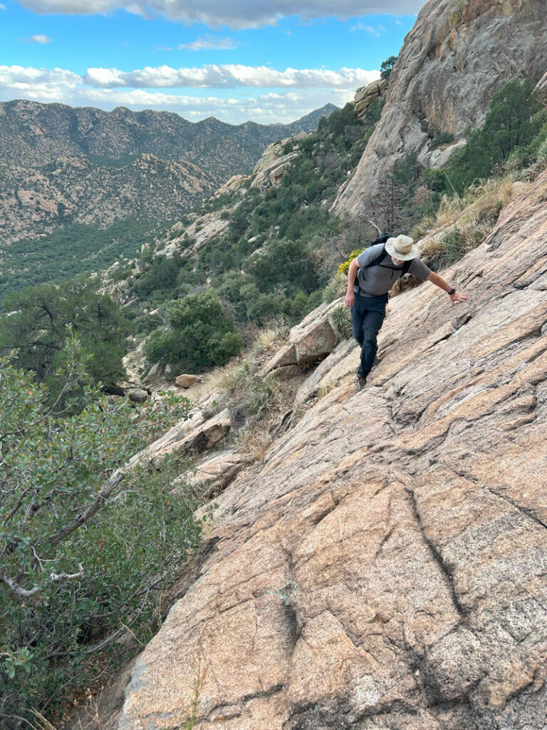 Sketchy part of the trail to Rockfellow Dome