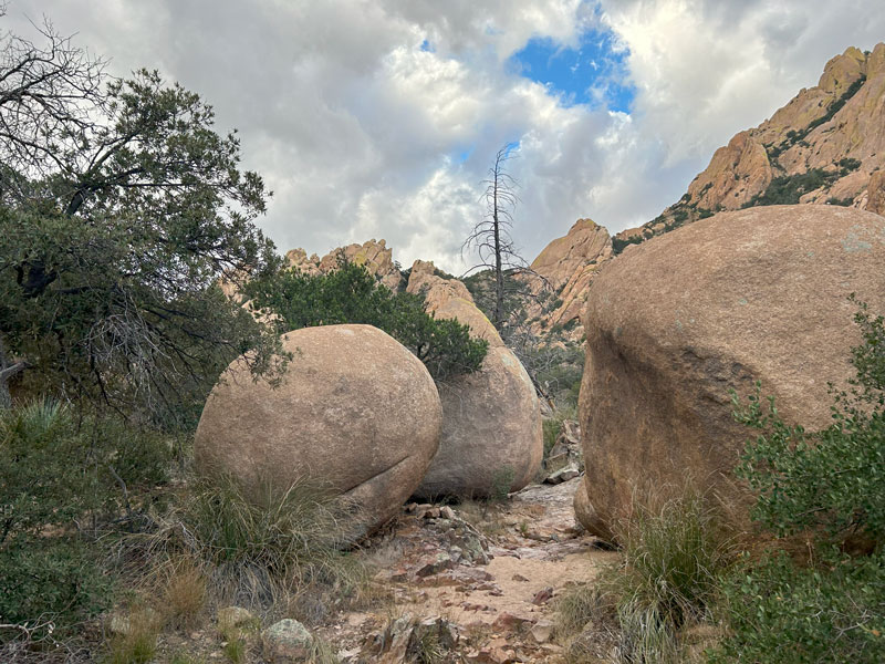 Rock formations in the Dragoon Mountains