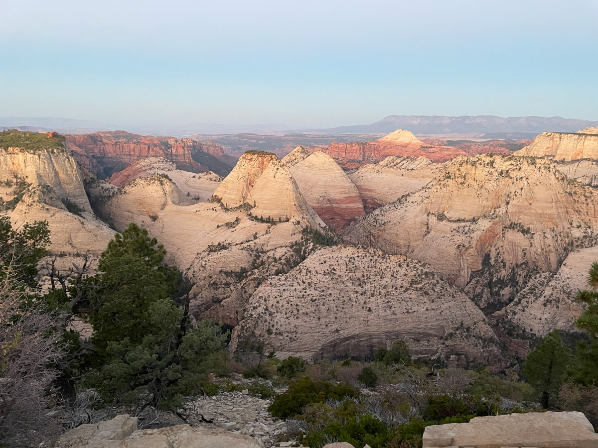 The view from West Rim in Zion National Park, Utah