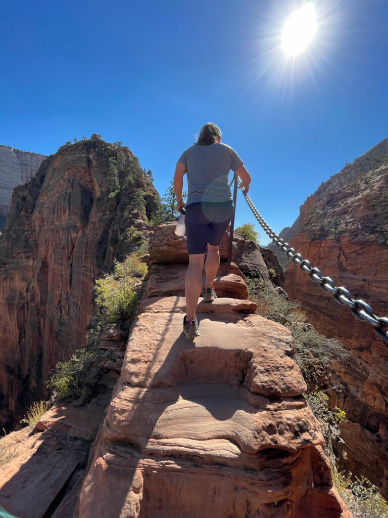 The trail up Angels Landing