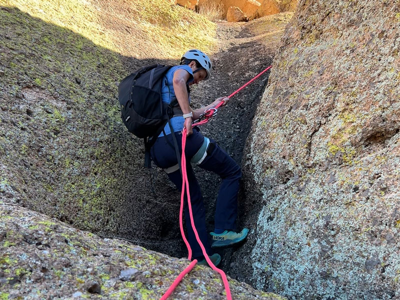 Foxtrot Canyon rappel 1